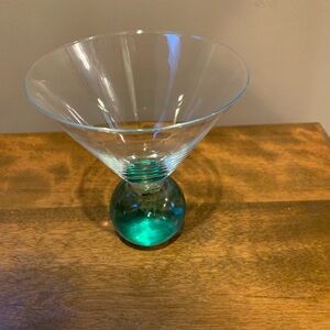 Elegant Martini Glass with Teal Base